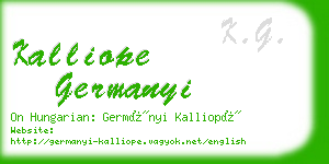 kalliope germanyi business card